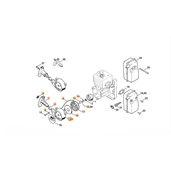 STIHL  Pokrywa z urządzeniem rozruchowym 4203 190 0405